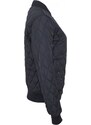 Dámská bomber bunda Urban Classics Ladies Diamond Quilt Nylon - modrá