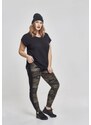 Legíny Urban Classics Ladies Camo Stripe Leggings - woodcamo/blk