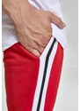 Urban Classics 3-Tone Side Stripe Terry Pants firered/wht/blk