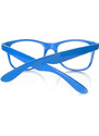 Sunmania Modré čiré imidžové brýle Wayfarer