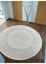 NORTHRUGS - Hanse Home koberce Kusový koberec Twin-Wendeteppiche 103143 creme grau kruh – na ven i na doma - 140x140 (průměr) kruh cm