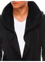Ombre Clothing Pánská dlouhá mikina s kapucí PARIS - černá B961