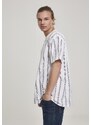 UC Men Těžké oversized tričko AOP Stripe bílá/námořnická