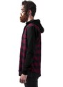 UC Men Kostkovaná košile Flanell Sweat Sweat s kapucí blk/burgundy/blk