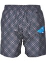 Plavecké šortky Arena Printed Check 2 Boxer Grey/Turquoise S