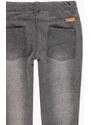 Boboli Dívčí strečové kalhoty Washout šedé