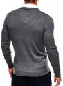 Ombre Clothing Pánský svetr s bílým límcem - grafitový V3 E120