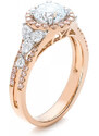 OLIVIE Růžově zlacený stříbrný prsten 3365