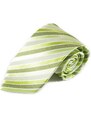 Šlajfka Zelená pruhovaná mikrovláknová kravata