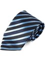 Šlajfka Modrá pruhovaná mikrovláknová kravata