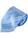 Šlajfka Světle modrá pruhovaná mikrovláknová kravata