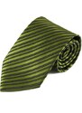 Šlajfka Výrazná zelená pruhovaná mikrovláknová kravata