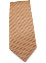 Šlajfka Oranžová (meruňková) proužkovaná mikrovláknová kravata