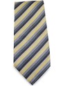 Šlajfka Proužkovaná mikrovláknová kravata (šedá, žlutá)