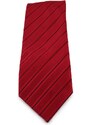 Šlajfka Červená mikrovláknová kravata s decentními černými proužky