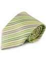 Šlajfka Zelená proužkovaná mikrovláknová kravata