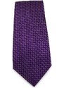 Šlajfka Fialová mikrovláknová kravata s originálním vzorem