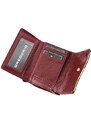 Gregorio červená lakovaná malá dámská kožená peněženka v dárkové krabičce ZLF-117