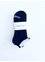 Calvin Klein Calvin Klein Crew Logo Black & White stylové bavlněné ponožky 5 párů - UNI / Černobílá / Calvin Klein