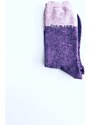 Calvin Klein Calvin Klein Crew Logo Purple stylové bavlněné ponožky - UNI / Fialová / Calvin Klein