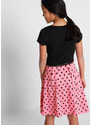 bonprix Dívčí šaty s páskem a organickou bavlnou Černá