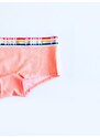 Victoria's Secret Victoria's Secret PINK Rainbow Logo Coral stylové bavlněné kalhotky Boyshort - S / Korálová / Victoria's Secret
