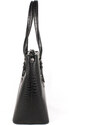 Dámská velká elegantní pevná kabelka na rameno FLORA&CO X9527 černá | KabelkyproVas.cz