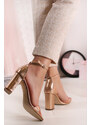 Ideal Růžovozlaté sandály Blithe