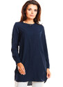 Awama Woman's Shirt A236 Navy Blue