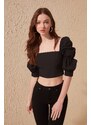 Dámský crop top Trendyol Ruffle detailed