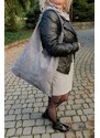 ELOAS Kožená velká dámská kabelka maskáčová multicolor