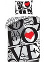 Halantex Bavlněné ložní povlečení  LOVE  pro zamilované - 100% bavlna - 70 x 90 cm + 140 x 200 cm