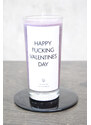 Things by E. - IRONIC CANDLES - svíčka - HAPPY FUCKING VALENTINES DAY - lotosový květ/levandule