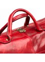 Blaire Kožená cestovní taška Milva červená