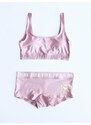 Victoria's Secret Victoria's Secret PINK Ultimate Rosegold stylová sportovní podprsenka a kalhotky Boyshort set 2 ks - S / Rosegold / Victoria's Secret
