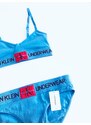 Calvin Klein Calvin Klein Monogram Blue stylová podprsenka Triangle a kalhotky Bikini set 2 ks - XS / Modrá / Calvin Klein