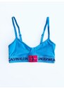 Calvin Klein Calvin Klein Monogram Blue stylová podprsenka Triangle a kalhotky Bikini set 2 ks - XS / Modrá / Calvin Klein