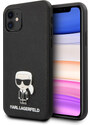 Ochranný kryt na iPhone 11 - Karl Lagerfeld, Saffiano Iconik Black