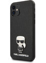 Ochranný kryt na iPhone 11 - Karl Lagerfeld, Saffiano Iconik Black