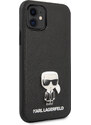 Ochranný kryt na iPhone 11 - Karl Lagerfeld, Saffiano Iconik Black