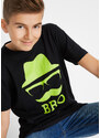 bonprix Chlapecké triko s úžaným potiskem, z organické bavlny Černá