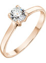 Tiami Prsten z růžového zlata s diamantem Grace (0,23 ct)