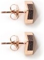 BeWooden Náušnice s dřevěným detailem Nox Earrings Triangle