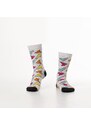 FASARDI Dámské bílé ponožky s barevnými botami