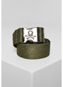 Urban Classics Accessoires Skull Buckle Belt tmavě olivová