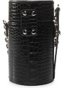 Calvin Klein černá malá kabelka Drum Cylinder Crossbody Croc