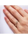 Zlatý prsten s champagne diamantem KLENOTA K0243023