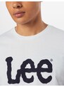 Lee Tričko 'Wobbly Logo Tee' černá / bílá