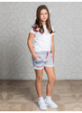 Winkiki Kids Wear Dívčí kraťasy Cool - šedý melanž