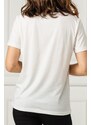 Dámské tričko Emporio Armani bílé s velkým logem